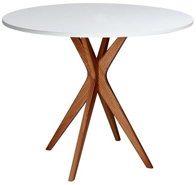 RAGABA JUBI Runder Esstisch 80cm Eiche Weiss