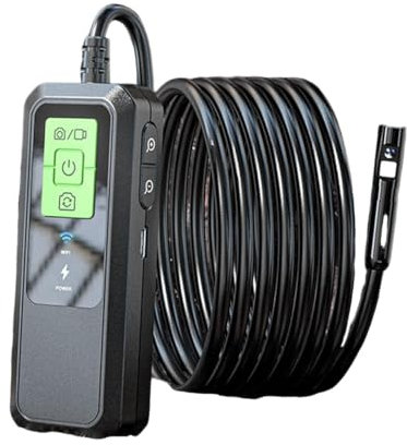 Cámara Endoscópica con Luz, Cámara de Inspección WiFi de 1920 X 1080p, Cámara de Boroscopio Industrial, Cámara Endoscópica Portátil Inalámbrica de Mano, Cámara de Serpiente para