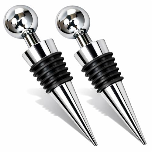 2X, Wine Stopper, Corkscrew, Bottle Stoppers, Champagne Stopper, Corks, red Cork,