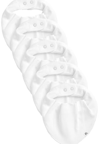 NEXT Bebé Pack de 5 baberos 100% algodón para bebé Blanco one size