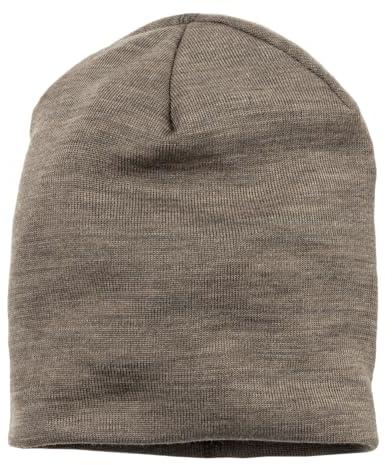 Engel Naturale, berretto in lana merino per bambini, 70% lana (kbT), 30% seta, certificato GOTS, noce, 4-6 Jahre
