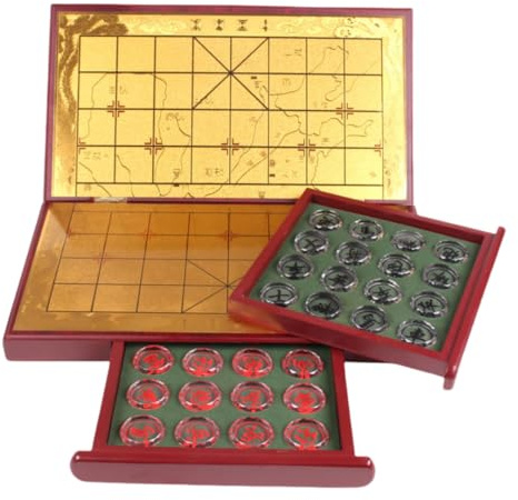 Ajedrez Chino (Xiangqi), Juego de Damas, Juego Mesa Cristal Viaje con Xiangqi 象棋(35mm)