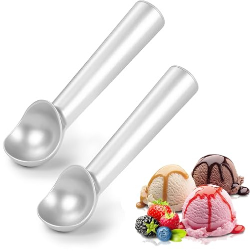 Liekadijiae 2 Piezas Cuchara Helado Bola Acero Inoxidable