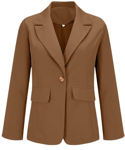 Damblazer, långärmad bomull, kort blazer, elegant till klänning, blazer jacka, sportig kostymjacka, öppen front, businessblazer, kavaj, revers kostymer, knappslå cardigan, midjekavaj, slim fit