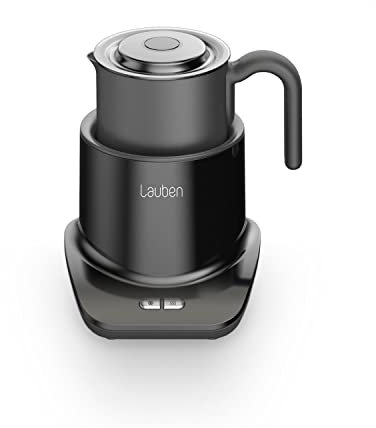 Lauben Milk Frother 550BC - Espumador de leche eléctrico (150 ml/300 ml, para café Cappucino Latte, 500 W, apto para lavavajillas, acero inoxidable, calentamiento hasta 65°)