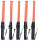 5 Pcs Traffic Baton, 43cm Signal Traffic Wand, LED Tactical Torch Safety Control Flashlight with 2 Flashing Patterns, Wrist Strap Lanyard (Red)