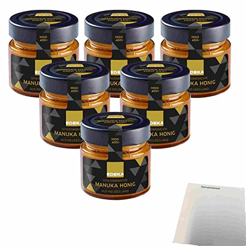 Edeka Genussmomente Manuka Honig 6er Pack (6x125g Glas) + usy Block