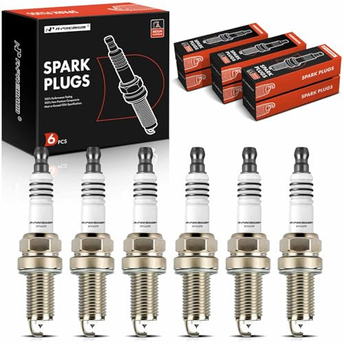 A-Premium Iridium Platinum Spark Plugs Compatible with Honda Pilot 2006-2008, Odyssey 2005-2010, Ridgeline 2006-2008 & Acura MDX 2003-2006 & Saturn Vue 2004-2007, 3.5L, Pack of 6