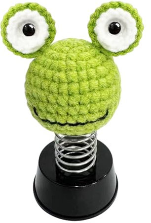 KIAYOO Car Bobble Head Frog, Funny Dashboard Accessory Interior Shaking Heads Nodding Doll, Home Office Ornaments Decor, Fun Gifts for Him Her Men Women Friends Boyfriend Birthday Christmas