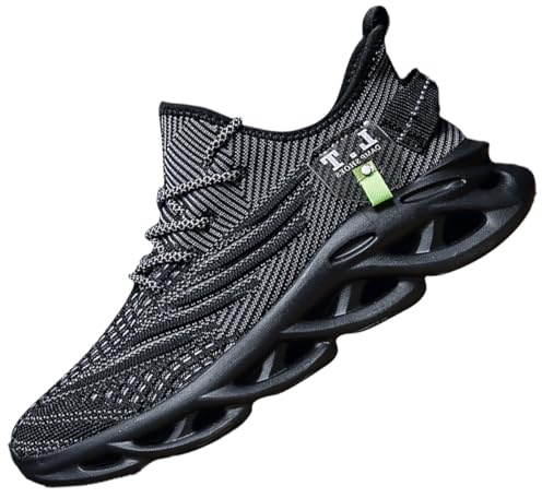 VGPSFN Scarpe Corsa Uomo Sneakers Uomo Running Corsa Ginnastica Camminata Casual Jogging Trekking Tennis Outdoor Fitness Sportive Palestra Scarpe da Lavoro Comode Leggere Traspiranti Nero 41