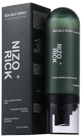 NIZORICK Salt Spray For Hair Men 100ml,Travel Size, Beach Look,Natural Volume and Texture, Strong Hold, Non-Greasy