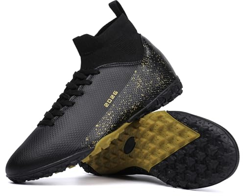 tevzolpa Soccer Cleats Mens Womens Indoor Soccer Shoes Wide Baseball Turf Shoes Youth Rugby Shoes Adult Artificial Ground AG FG TF Football Boots (2026 HEI TF_38)