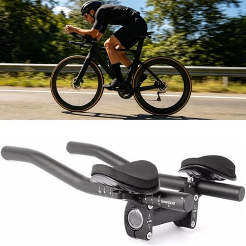 Gxdamxz 2 Pcs Aero Bars for Road Bike, Professional Carbon Fiber Drop Handlebars, Ergonomic Aero Bars for Racing and Triathlon - Black