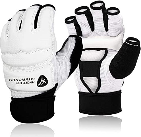 Boxhandschuhe Kinder Herren Damen Kickbox Training MMA Kampfsport Handschuhe mit Handgelenkschutz Punchinghandschuhe, Box Trainingshandschuhe für Boxen Taekwondo Karate Sandsack Sparring (Weiß, XL)