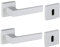 Bricolevante Poignées de porte intérieure Disponible en plusieurs variantes vendues en set - Poignée carrée pour portes (carrée, blanche)