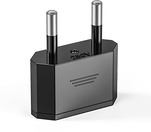 US to EU Adapter, 2 Pin Ancable Reisestecker auf EU, 1 Stück Deutschland Europ Amerika Mexiko Kanada Ägypten Spanien Stecker mit USA-Netzteil Konverte für Geräte