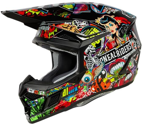 O'NEAL | Casco Motocross | MX Enduro | Calotta in ABS, standard di sicurezza ECE 22.06, aperture di ventilazione per un raffreddamento ottimale | Casco 3SRS CRANK V.24 | Adulto | Multi | Taglia L