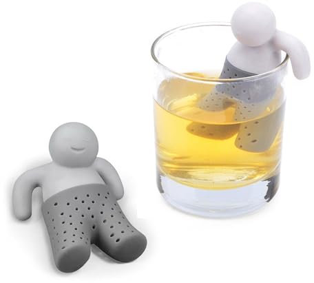 2 Stück Tee-Ei, Kreative Silikon-Tee-Ei,Teesieb,Mr. Tee,Teesieb Teefilter modernes Design，Silikon-Teesieb,wiederverwendbare Tee Diffusor Filter. für die Nachmittagsteezeit