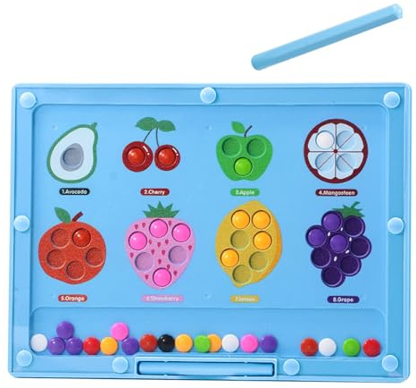 Magnetfärg och räkning nät, sensoriska spel, fruktformar enkel användning förlovnings-aktivitet resevänliga problem lösande koognitiv boost, förskola tömande logisk pedagogisk leksak för barn