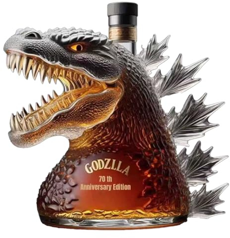 Fhlprte Whiskyflasche,Schnapsdekanter,auffalliges Design,300ml,transparenten Glas -Dekanter für Wein, Tequila. Hausbar, Verkostungspartys,Geschenk für Vatertag, Hochzeit, Sammler. (Drache)