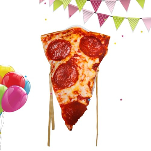 Arroopu Disfraz de Porción de Pizza - de Alimento para Cosplay | Traje de Halloween de Pizza para Adultos | para Niños Adultos y Parejas Carnaval Cumpleaños y Fiestas de Disfraces Juego de