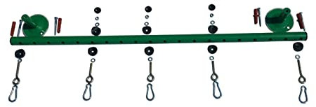 Deckenhalterung für Sport Fitness Turngeräte Turnringe Turntrapez Klettertau Strickleiter Kletternetz Boxsack Stange Reckstange Deckenmontage (mit Strickleiter 3 m & Klettertau 3 m)