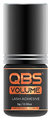 QBS® Volume Eyelash Extension Glue | Strong Adhesive for Lash Extensions | Fast Drying 1-2s | Long Lasting 7 Week Bond | Semi Permanent Waterproof Eye Lash Glue for Individual Use (3g)