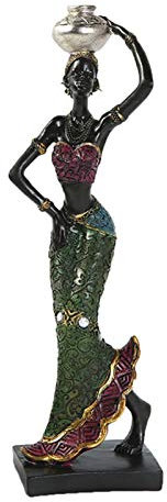 aniceday Escultura africana africana, estatua africana, decoración africana, figura decorativa de niña para decorar tu salón