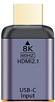 NFHK USB-C Type C Female Source to HDMI Sink HDTV Adapter 8K@60hz 4K@120hz for Tablet & Phone & Laptop