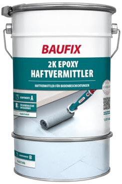 BAUFIX 2K Epoxy Haftvermittler transparent, 2.5 kg, Haftgrund, für viele Untergründe, Imprägnierung & Grundierung, für Garagenböden geeignet, sehr gute Haftung