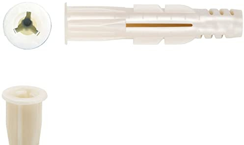 Würth 3221925 Perlweiß Kunststoff-Allzweckdübel | 200x Zebra Shark | 8 x 52 mm Polyethylen Kragen