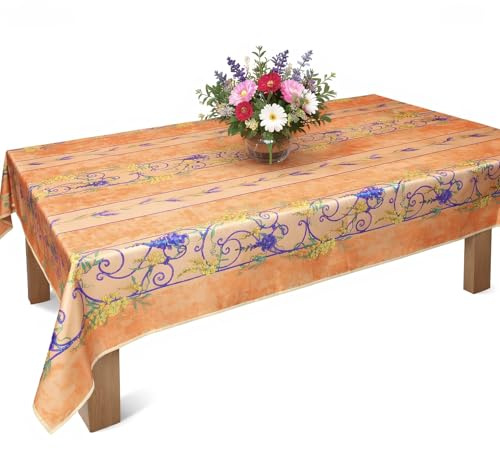 Promo Linge Nappe Provençale Rectangle Glycine 100% Polyester (150x240cm, Orange)
