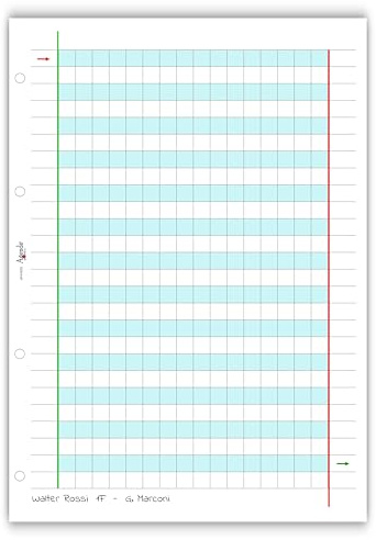 Agendepoint.it Ricambi Didattici Facilitati per Dislessia e Disgrafia, A4 con 4 Fori, 40 Fogli da 100gr RINFORZATI