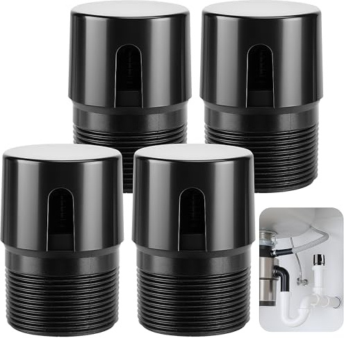 4 Pcs 1-1/2 Inch NPT ABS in Line Vent, RV Plumbing Valve Vent