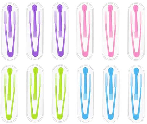 SAIIURV 12 PCS Contact Lenses Applicator Contact Lens Applicator Kit, Portable Durable Contact Lense Remover Tool for Daily Use Travel Outdoor Activities, Includes Case (12PCS)