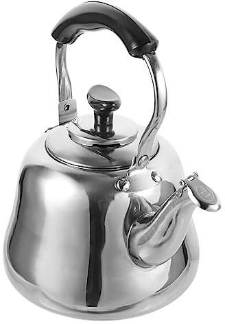 Ipetboom Tetera De Acero Inoxidable Con Silbato y Filtro Hervidor De Agua Asas Ergonómicas Compatible Con Cocinas De Gas Inducción y Eléctrica Adecuado Para Preparar Té Casa