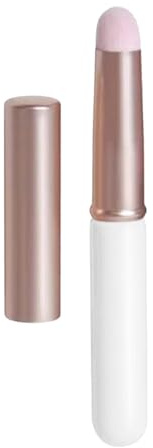 Pincel de labios de silicona con tapa, corrector en ángulo, pincel de maquillaje suave, pincel de maquillaje portátil redondo para aplicación precisa, herramienta de belleza para base de labios