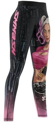 SMMASH Wonderland Cat Deportivos Leggins Largos Mujer, Mallas Deporte Mujer, Yoga, Fitness, Crossfit, Correr, Material Transpirable y Antibacteriano