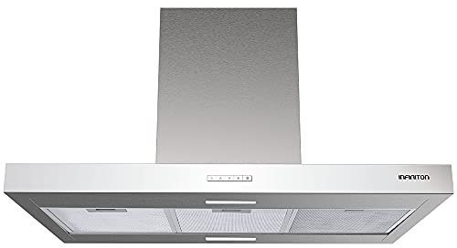 CAMPANA EXTRACCION ISLA CMPT-ISH97WG INFINITON (90cm, 800m³/hC de extraccion, Campana tipo ISLA, Luces LED, 4 Niveles de potencia, Filtro de aluminio, Tocuh Panel, 65dB)