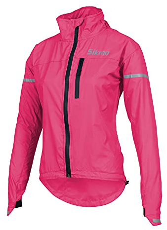 Sikma Veste de cyclisme pour femmes et filles - Imperméable, coupe-vent, pour la pluie, pour la course à pied, décontractée, pour l’extérieur, rose, M
