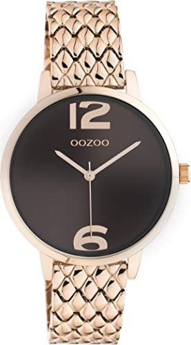 Oozoo Timepieces Damen Uhr - Armbanduhr Damen mit 15mm Metallarmband | Hochwertige Uhr für Frauen - Edle Analog Damenuhr in rund C10924
