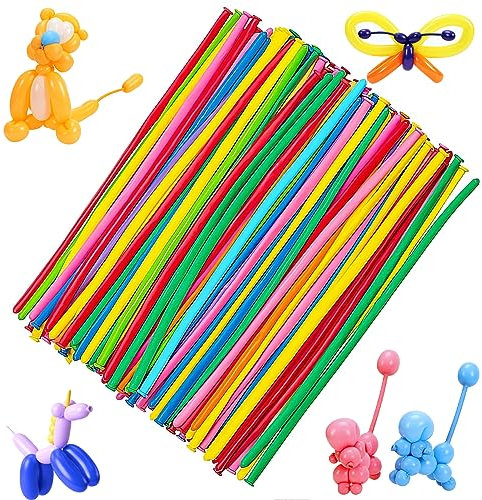 Modellierballons,200 Stück Lange Bunte Ballons,Modellierballons Kit,Magic Latex Luftballons,Lange Luftballons Formen,DIY Ballon Für Party Hochzeit Geburtstag für Veranstaltungen Dekoration.