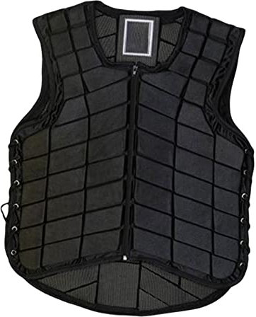 harayaa Gilet Protettivo per Equitazione, Gilet Equestre per Uomo Gear Gilet da Allenamento per Protezioni Sportive Professionali Regolabili per Ragazzi Adult, Nero, Adulto l