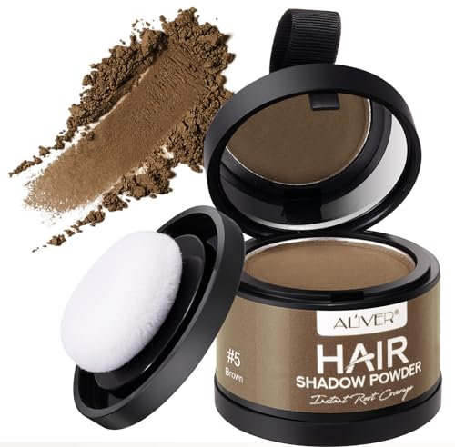 Streuhaar Braun, 4g Ansatzpuder Haarverdicker Haar Concealer zur Haarverdichtung für Frauen und Männer, Wind- & Wasserfest zum Ansatz kaschieren (Braun)