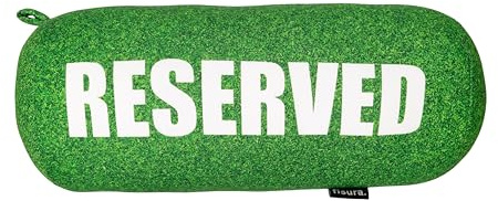 Fisura – Cuscino da spiaggia reserved. Cuscino cilindrico 29 x 12 cm. Cuscino per piscina verde. Cuscino da viaggio originale. Cuscino da campeggio in poliestere.