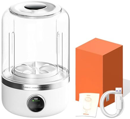 Junterone Lavadora de Ropa Interior Ye02, Minilavadora Inalámbrica Recargable, Depósito para Ropa Interior, y Ropa de