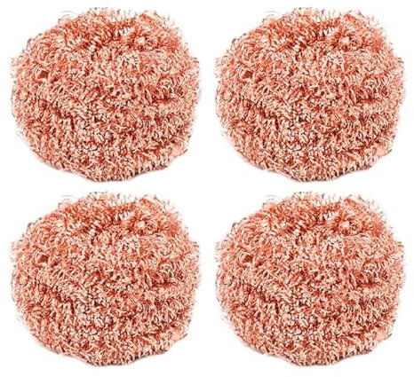 Estropajo De Cobre para Platos,Limpiador Cocina Limpieza Profunda Duradero | Accesorio Cocina Elimina Grasa Horno Plato Olla Encimera Campana