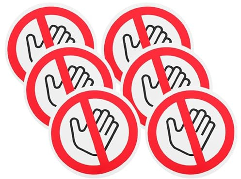 STOBAZA 6 Pièces Autocollants De Sécurité Ne Pas Toucher Panneaux Adhésifs Haute Visibilité Pour Machines Étiquettes De Prévention Risque Sécurité Enfants Maison École Jardin D'Enfants