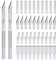 Cutter de Précision Couteau de Hoppe 2 Couteaux 40 Lames Couteaux de Loisirs pour Découpe de Travail d'art Bricolage Spéléologie 42PCS