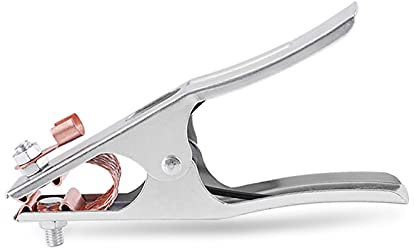 Hwtcjx Pinza Soldadura, Abrazadera de conexión a tierra, Tierra abrazaderas, Hecho de hierro + latón, duradero, equipo de soldadura profesional, para mayoría de las máquinas de soldar (300A)